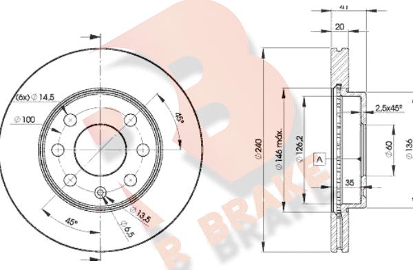 R Brake 78RBD29021 - Disque de frein cwaw.fr