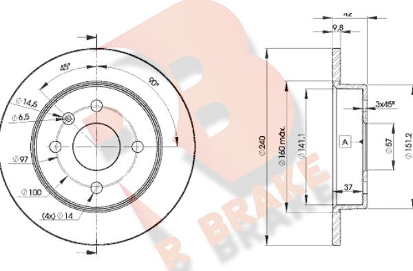 R Brake 78RBD29108 - Disque de frein cwaw.fr