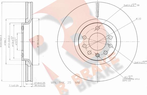 R Brake 78RBD29213 - Disque de frein cwaw.fr