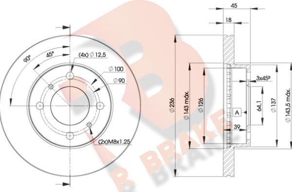 R Brake 78RBD29282 - Disque de frein cwaw.fr