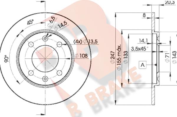 R Brake 78RBD24699 - Disque de frein cwaw.fr