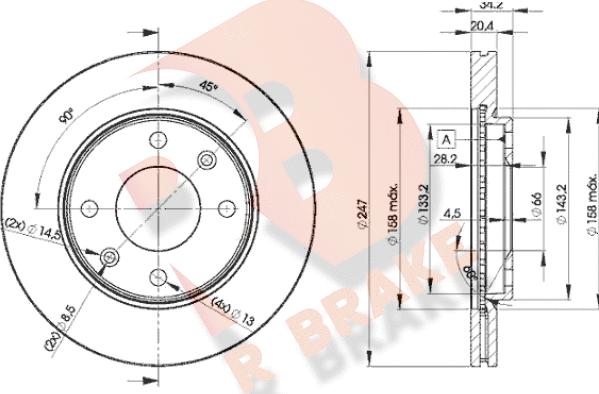 R Brake 78RBD24694 - Disque de frein cwaw.fr