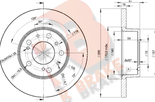 R Brake 78RBD24695 - Disque de frein cwaw.fr