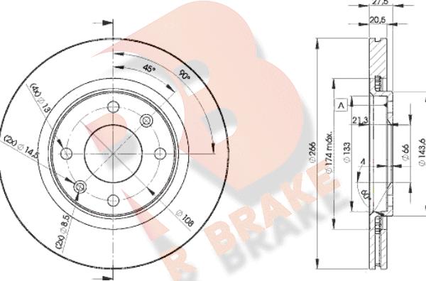 R Brake 78RBD24697 - Disque de frein cwaw.fr