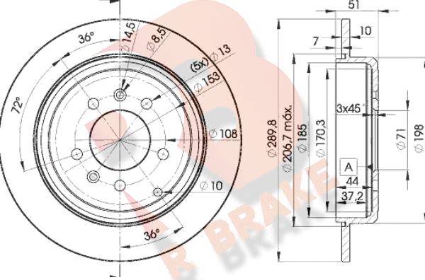 R Brake 78RBD24686 - Disque de frein cwaw.fr