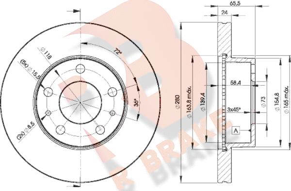 R Brake 78RBD24681 - Disque de frein cwaw.fr