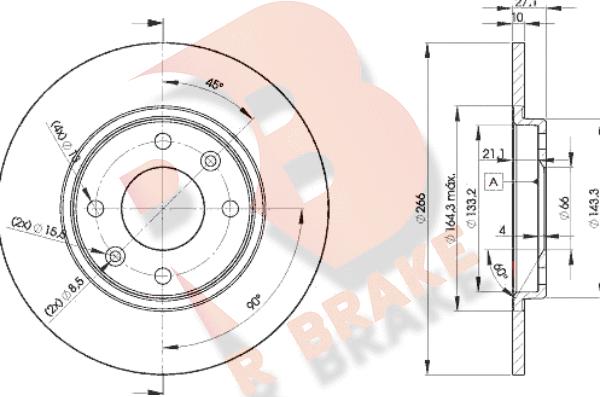 R Brake 78RBD24688 - Disque de frein cwaw.fr