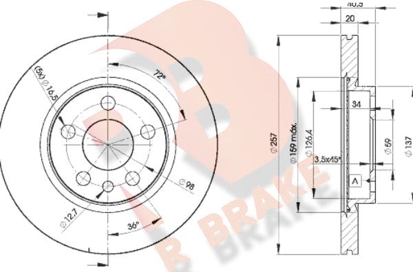 R Brake 78RBD24683 - Disque de frein cwaw.fr