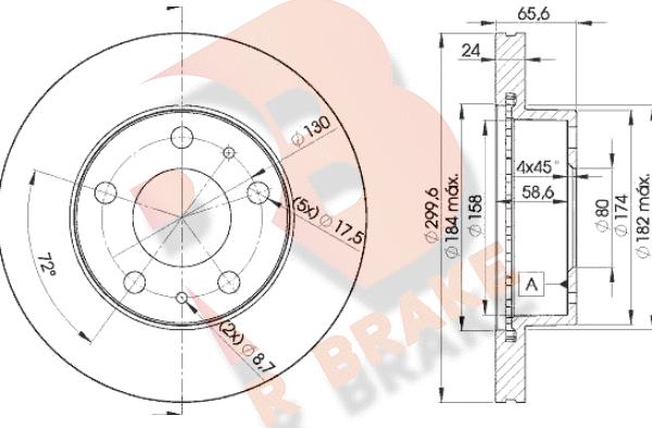 R Brake 78RBD24682 - Disque de frein cwaw.fr