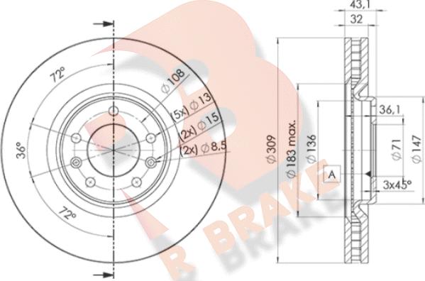 R Brake 78RBD24687 - Disque de frein cwaw.fr