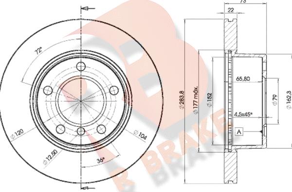 R Brake 78RBD24629 - Disque de frein cwaw.fr