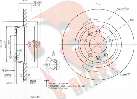 R Brake 78RBD24623 - Disque de frein cwaw.fr