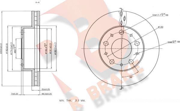 R Brake 78RBD24622 - Disque de frein cwaw.fr