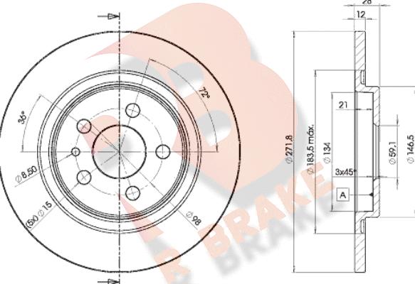 R Brake 78RBD24679 - Disque de frein cwaw.fr