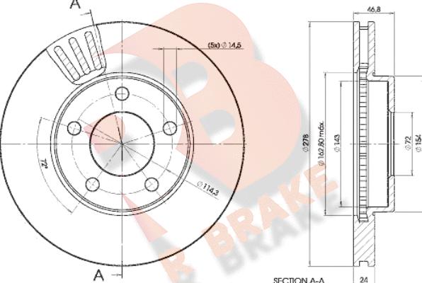 R Brake 78RBD24093 - Disque de frein cwaw.fr