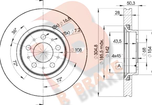 R Brake 78RBD24045 - Disque de frein cwaw.fr