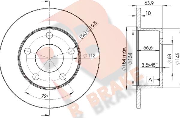 R Brake 78RBD24060 - Disque de frein cwaw.fr