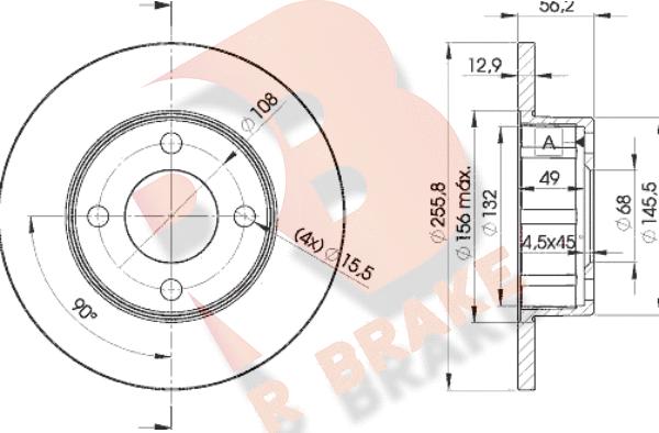 R Brake 78RBD24012 - Disque de frein cwaw.fr