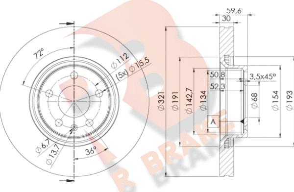 R Brake 78RBD24085 - Disque de frein cwaw.fr