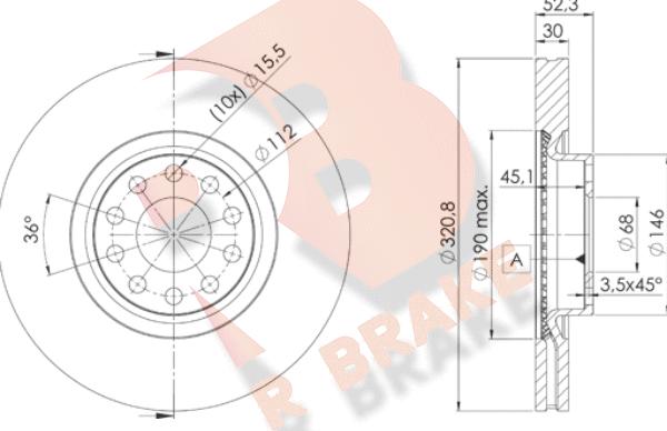 R Brake 78RBD24086 - Disque de frein cwaw.fr