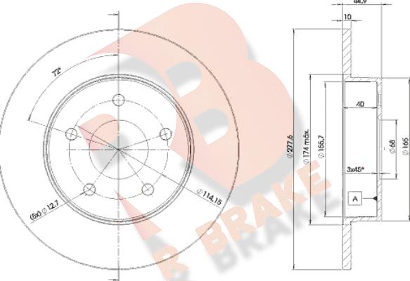 R Brake 78RBD24101 - Disque de frein cwaw.fr