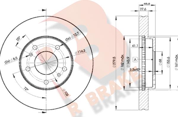 R Brake 78RBD24103 - Disque de frein cwaw.fr