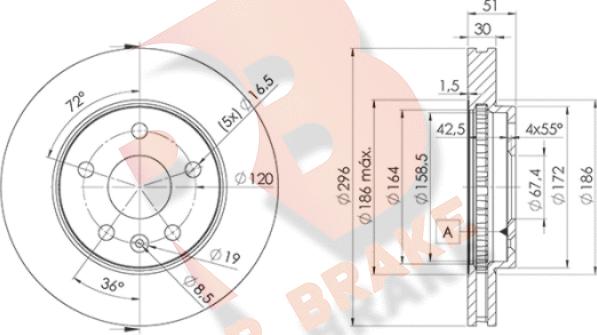 R Brake 78RBD24116 - Disque de frein cwaw.fr