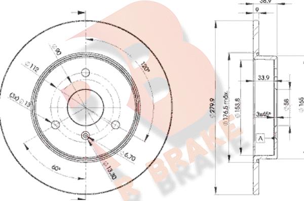 R Brake 78RBD24341 - Disque de frein cwaw.fr