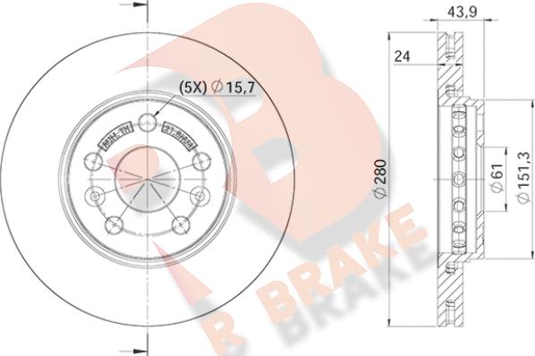 R Brake 78RBD24294 - Disque de frein cwaw.fr