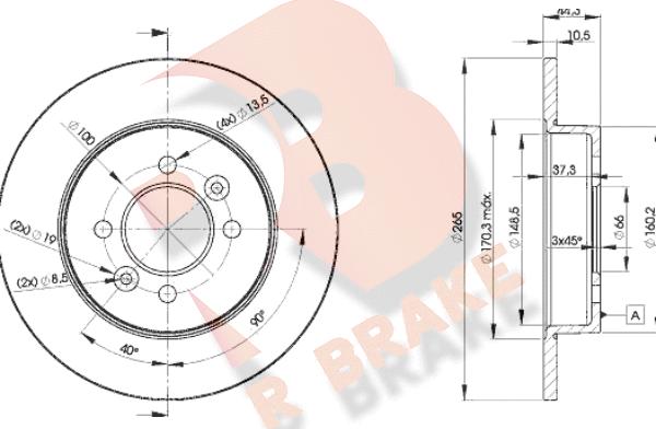 R Brake 78RBD24295 - Disque de frein cwaw.fr