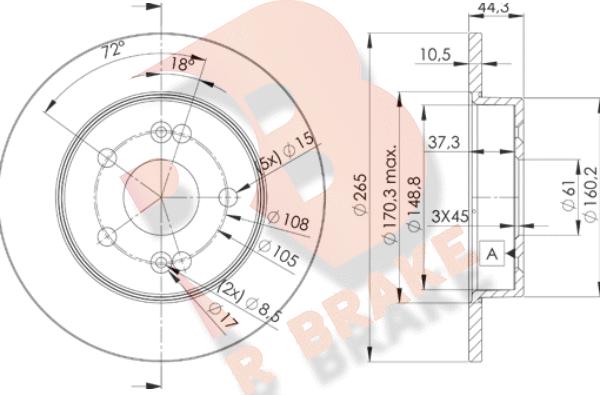 R Brake 78RBD24297 - Disque de frein cwaw.fr