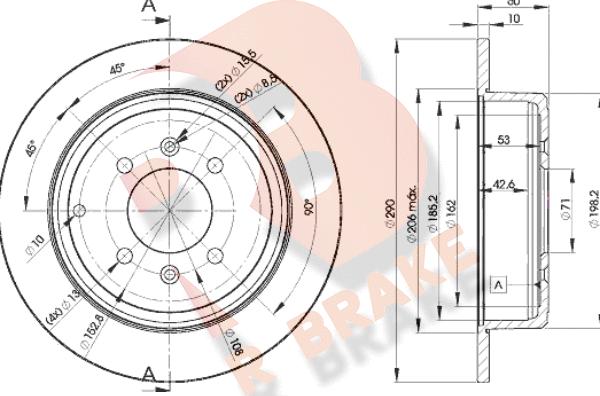 R Brake 78RBD24250 - Disque de frein cwaw.fr