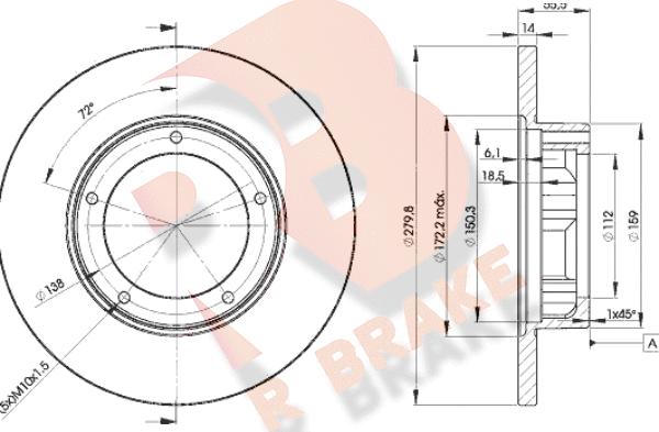 R Brake 78RBD24269 - Disque de frein cwaw.fr