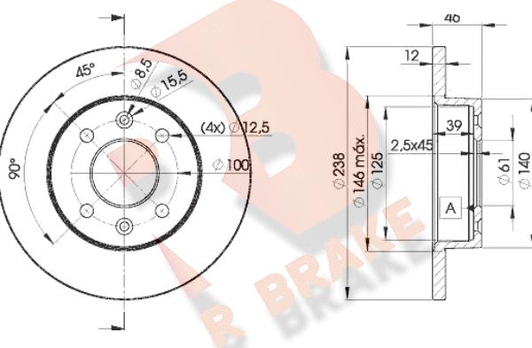 R Brake 78RBD24286 - Disque de frein cwaw.fr