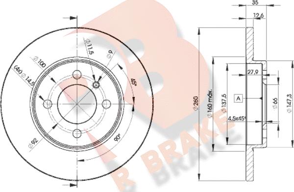 R Brake 78RBD24747 - Disque de frein cwaw.fr