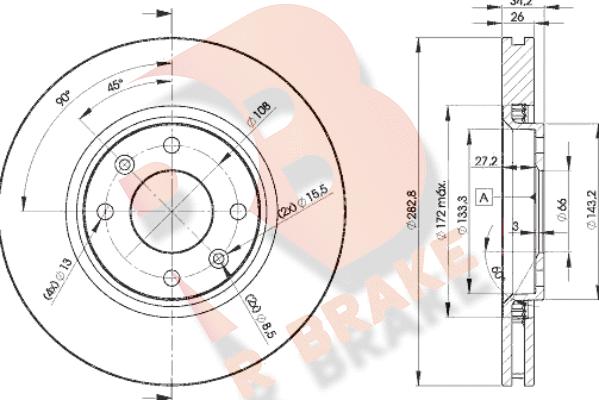 R Brake 78RBD24752 - Disque de frein cwaw.fr