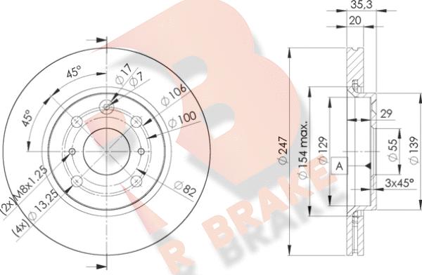 R Brake 78RBD24700 - Disque de frein cwaw.fr