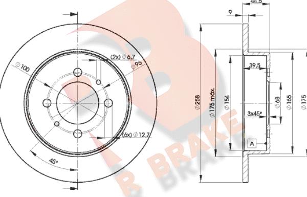 R Brake 78RBD25401 - Disque de frein cwaw.fr