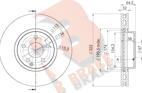 R Brake 78RBD25558 - Disque de frein cwaw.fr