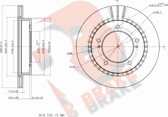 R Brake 78RBD25600 - Disque de frein cwaw.fr