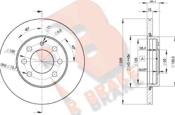 R Brake 78RBD25607 - Disque de frein cwaw.fr