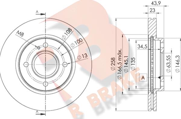 R Brake 78RBD25636 - Disque de frein cwaw.fr