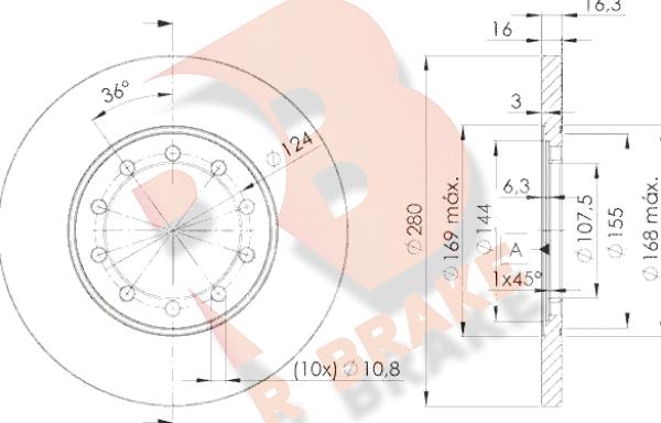 R Brake 78RBD25631 - Disque de frein cwaw.fr