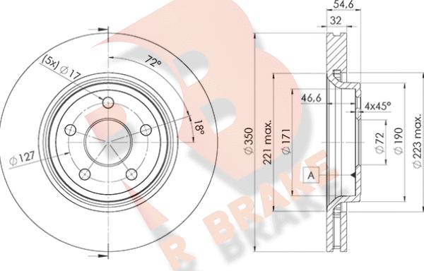 R Brake 78RBD25152 - Disque de frein cwaw.fr