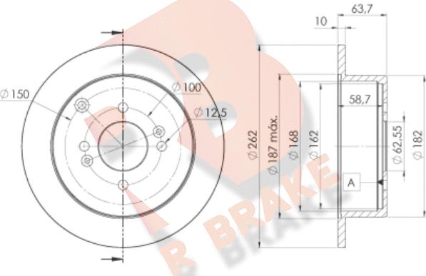 R Brake 78RBD25102 - Disque de frein cwaw.fr