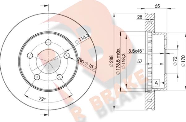 R Brake 78RBD25121 - Disque de frein cwaw.fr