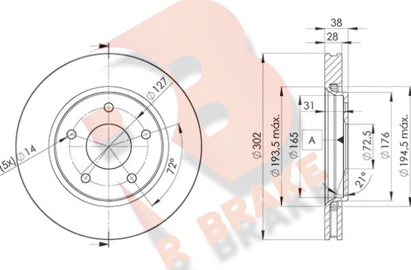 R Brake 78RBD25170 - Disque de frein cwaw.fr