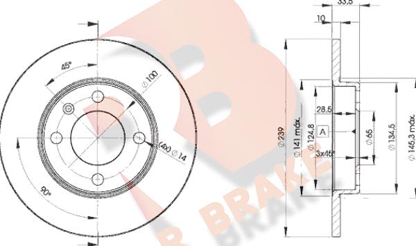 R Brake 78RBD25304 - Disque de frein cwaw.fr