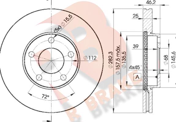 R Brake 78RBD25306 - Disque de frein cwaw.fr