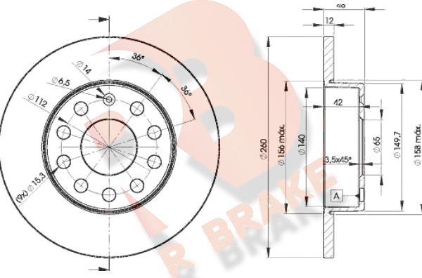 R Brake 78RBD25310 - Disque de frein cwaw.fr